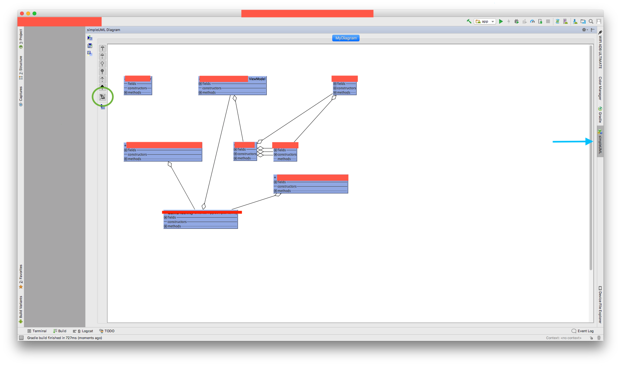 How to draw a UML using Plugin in Android studio